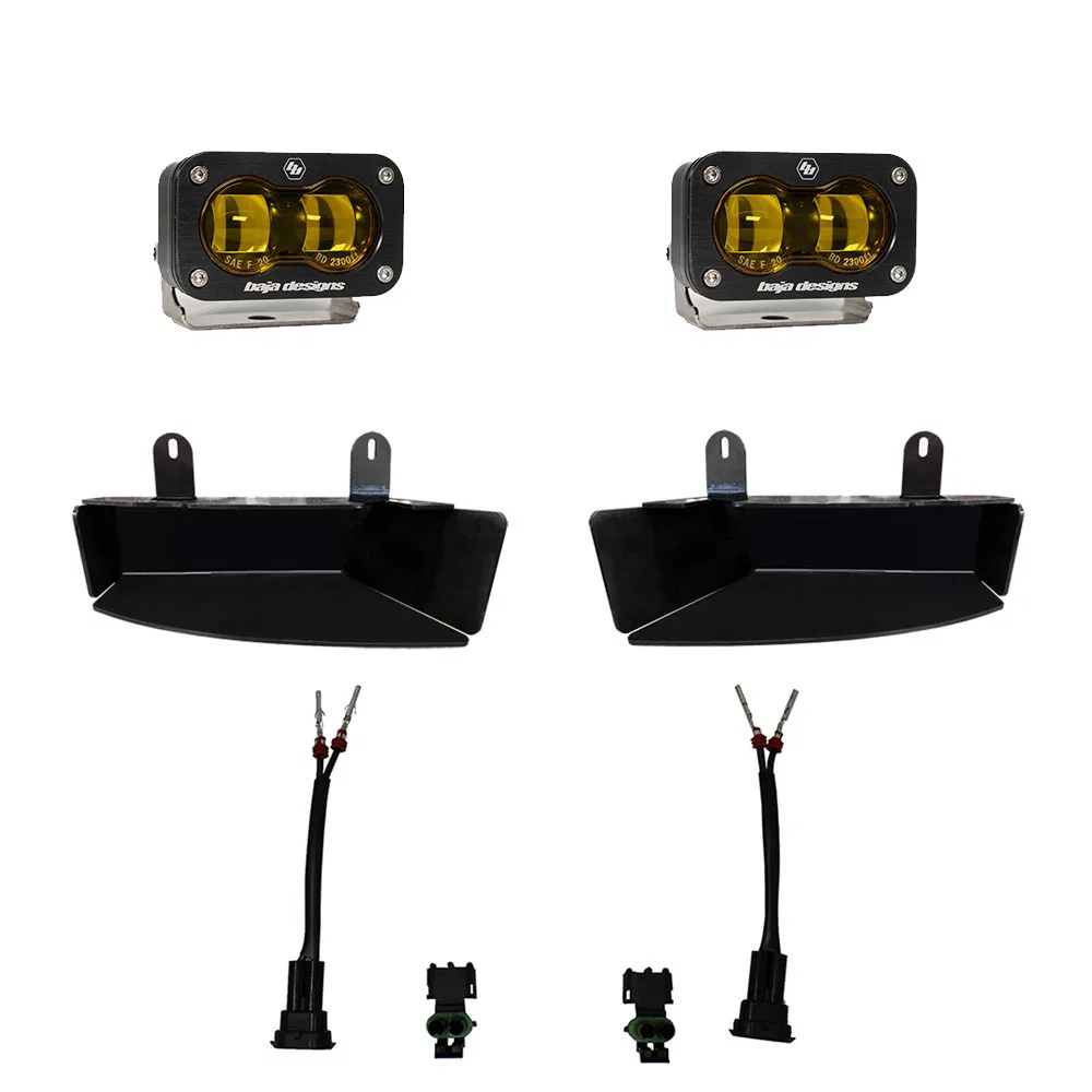 448170 – BAJA DESIGN Driving/ Fog Light, LED Bulb Rectangular 12.42 Watt Fog Beam 1210 Lumens Amber Lens Black Housin...